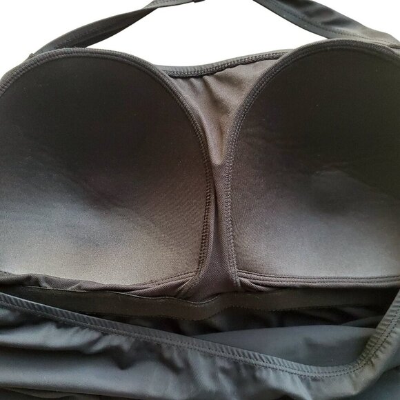 AmberNoon II NWOT One-Piece Halter Top Swimsuit in Black Size 20W - Picture 5 of 16